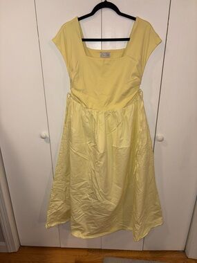 Zoco Aftermath Midi Dress Butter Yellow Size XXL